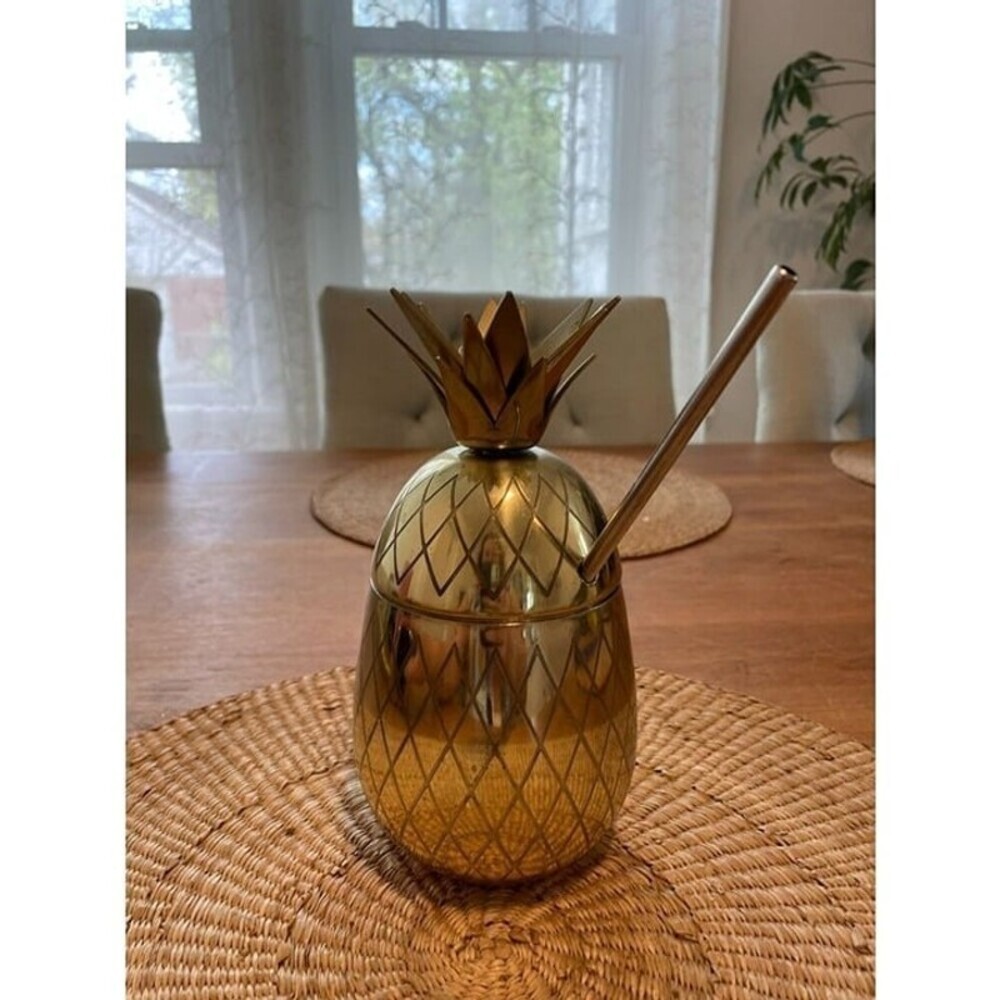 Target Metal Golden Pineapple Tumbler Cup